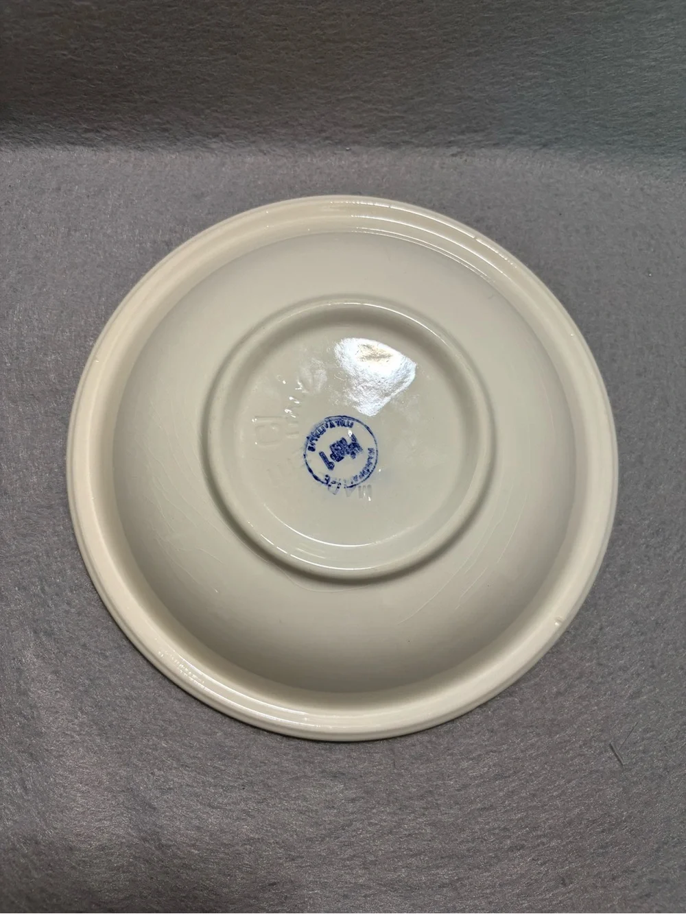 Pier 1 Imports Blue Floral Ceramic Plate and Bowl Set 2 of each. Italy Hand pntd